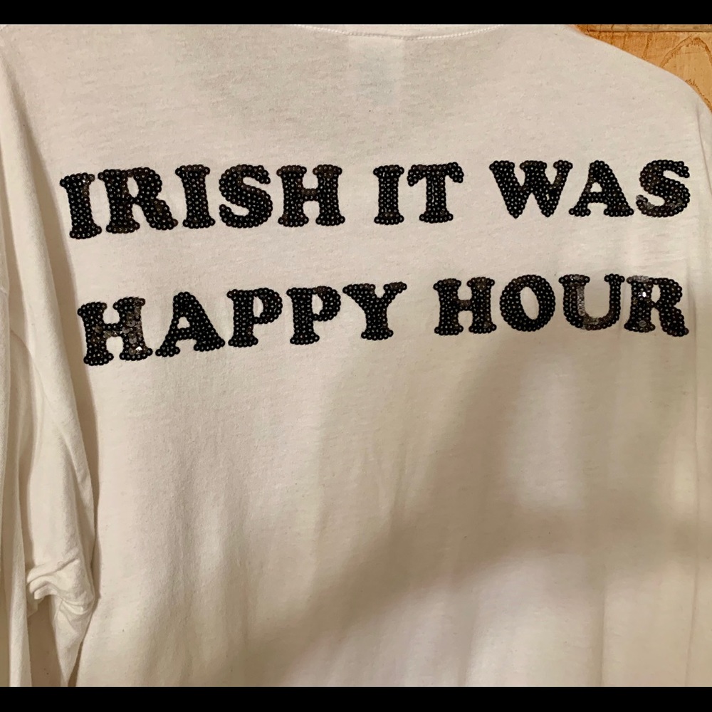PINK ST PATTY’S DAY BLING SHIRT **RARE**